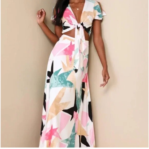Lulus Daydreaming 2-piece Maxi Dress Set size S/XS - Picture 2 of 15
